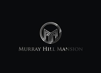 double line M in circle logo design for apartment building