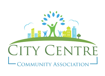 buildings figure tree vector logo design