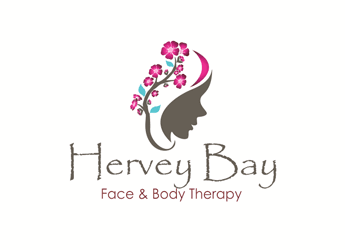 beauty logo with side profile of girl face with roots and flower