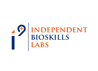 plus sign with abstract 9 and 1 biotech lab logo