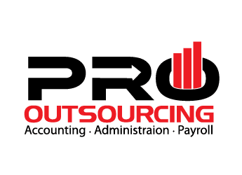arrow and bars inside letters R O bookkeeping logo vector