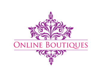flourish typography and motif logo for boutique
