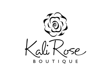 outline of rose symbol for boutique logo
