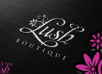 flowers incorporated with script text boutique logo