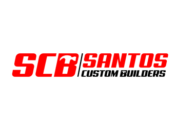 S C B with hammer white space logo design for builder