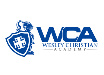 knight with a shield and cross christian academy logo