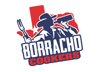 cowboy drinking beer logo for bbq chef team