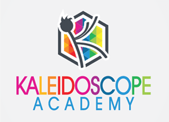 colorful kaleidoscope logo design for childcare learning center