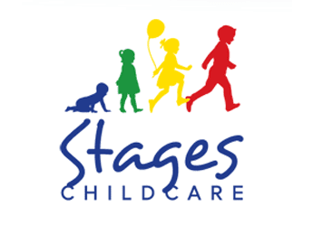 colorful kids growing child care logo