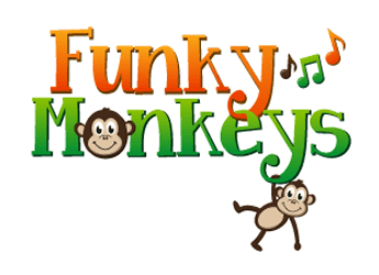 monkey and music notes children symbol