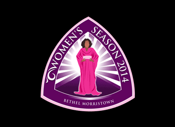 glowing woman in triangle symbol for church