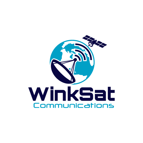 satellite internet phone company logo graphic