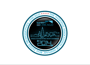 chicago conference logo with skyline line art in circle