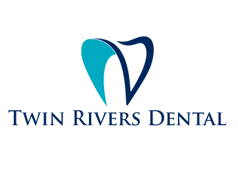 abstract river on tooth crown symbol for dental logo contest