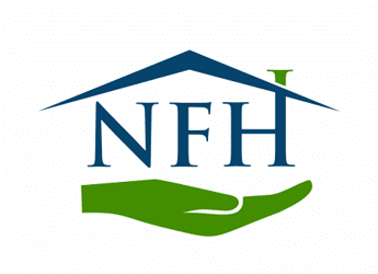 Hand and roof top icon for disability logo design