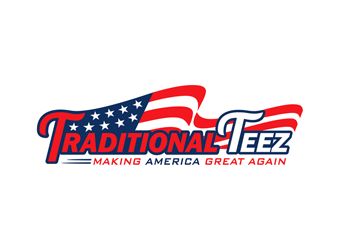 wavy american flag design for ecommerce logo