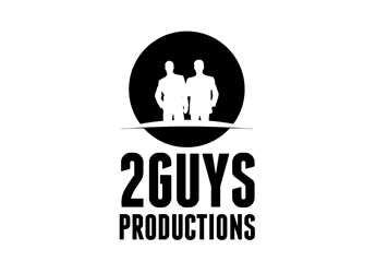2 guys icon in a logo for an entertainment company