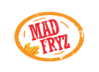 Fries in oval icon for fast food restaurant logo contest