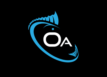 swordfish and fishing hook in crescent logo