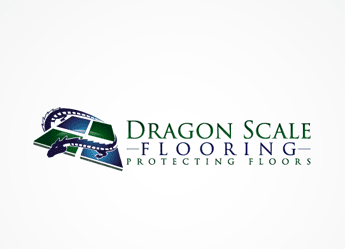 dragon on tiles icon for flooring logo design contest