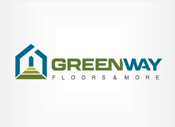 abstract house outline with flooring logo design