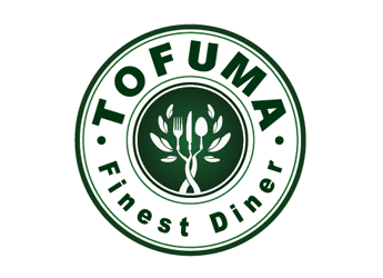 cutlery forming tree vegetarian food logo