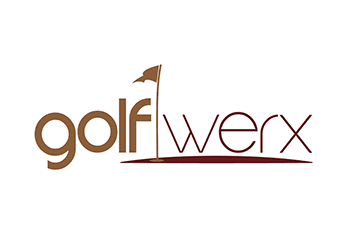 flagstick symbol in golf course logotype