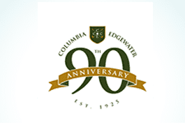 mountain golf ball illustrative logo for golf course