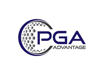 Golf Ball icon in Logo for PGA Golf Professional