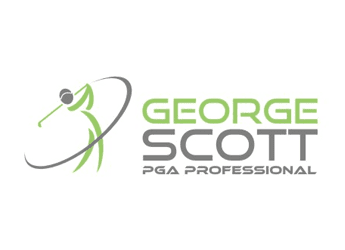 man playing golf icon in Golf Coach logo