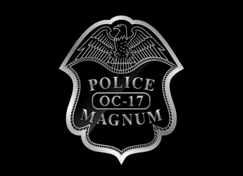 winged eagle line art police badge logo design