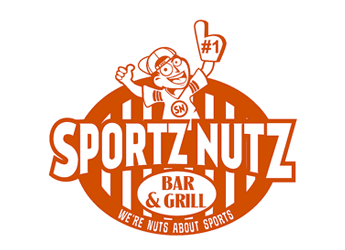 boy mascot wearing sports gear for a bar and grill