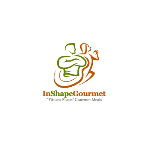 swoosh people for fitness gourmet logo 