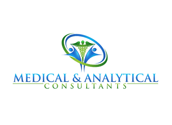 caduceus with abstract person and swoosh logo