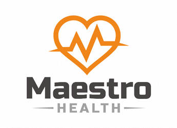 abstract heart cardiogram logo