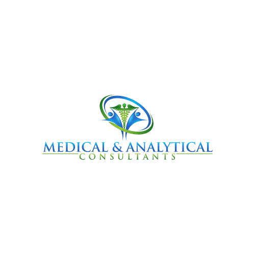 swoosh people and caduceus healthcare logo