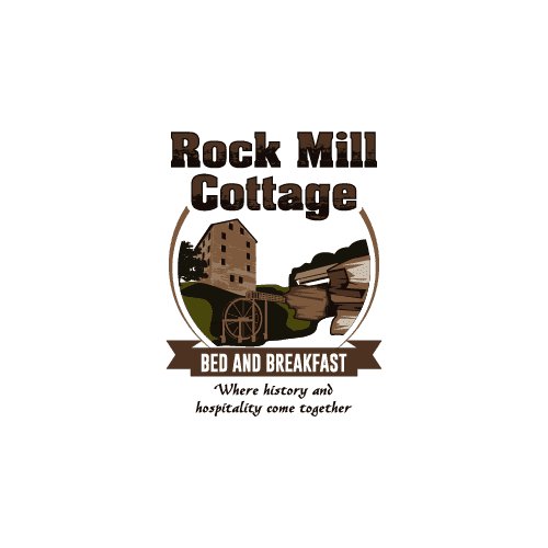 illustrative farmhouse logo for bed and breakfast