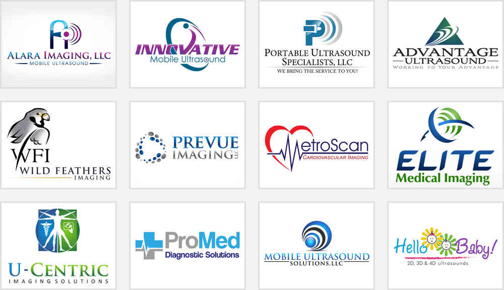 imaging and ultrasound company logo design inspirations