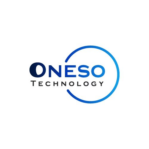 wordmark in circle logo for technology company