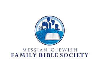 family with bible and food on table Jewish logo