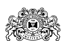 lions holding ornamental emblem