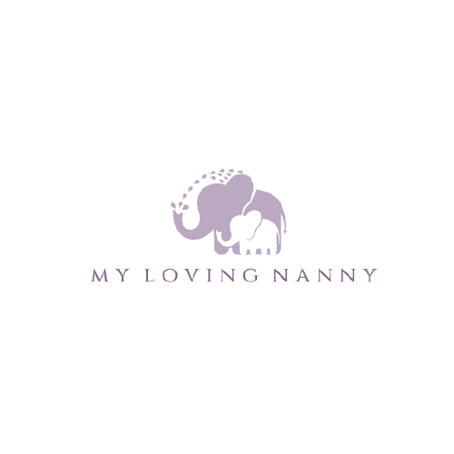 baby and mother elephant logo for nanny agency
