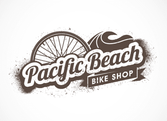 cycle tire waves with spray effect retro vector logo