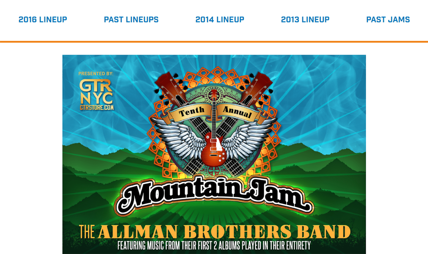 Mountain Jam Music Festival logo illustration