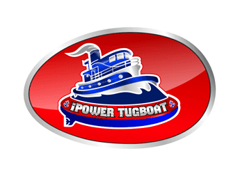hovercraft icon in logo for personal boat