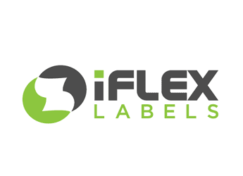 Abstract shape label printing logo