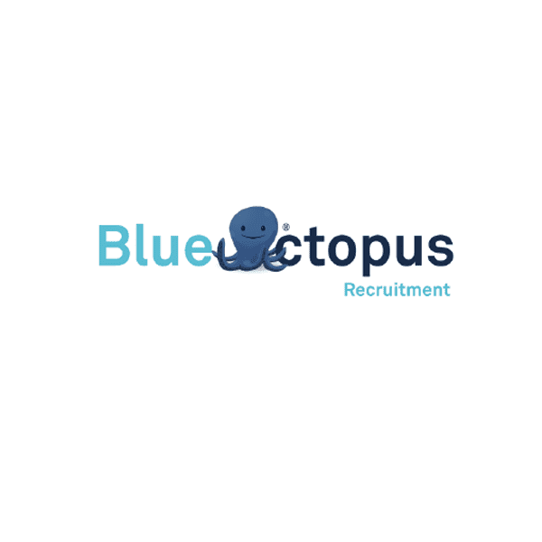 Blue Octopus recruitment logo PNG