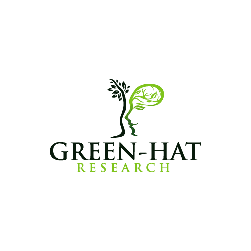 profile of face with leaves as skull icon for research center logo