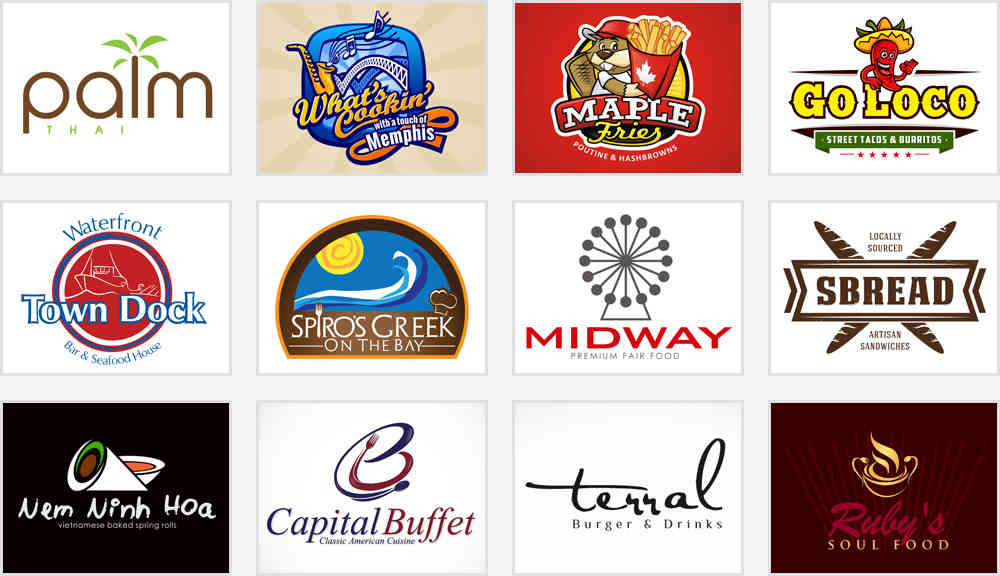 illustrative restaurant logo design ideas