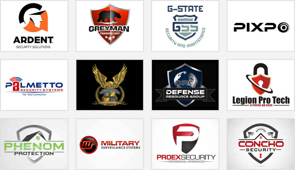 elegant security logos and badge logos for inspiration